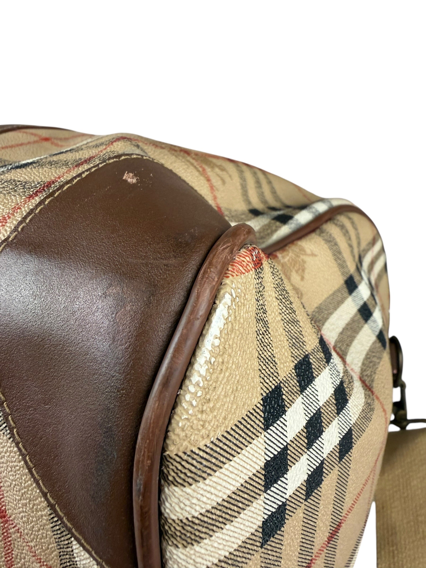 Burberry Vintage House Check Duffel Bag