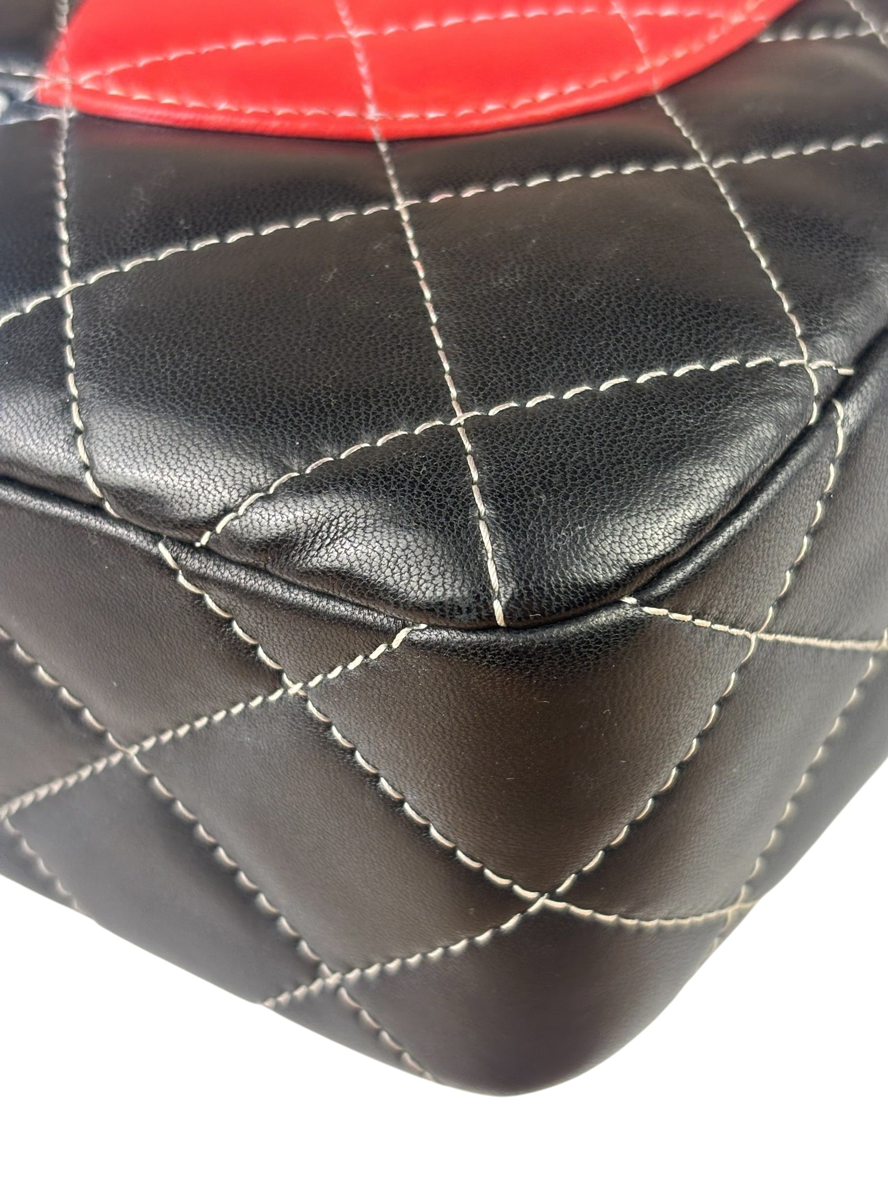 Chanel Colorblock Quilted Lambskin Medium Double Flap Bag 2013