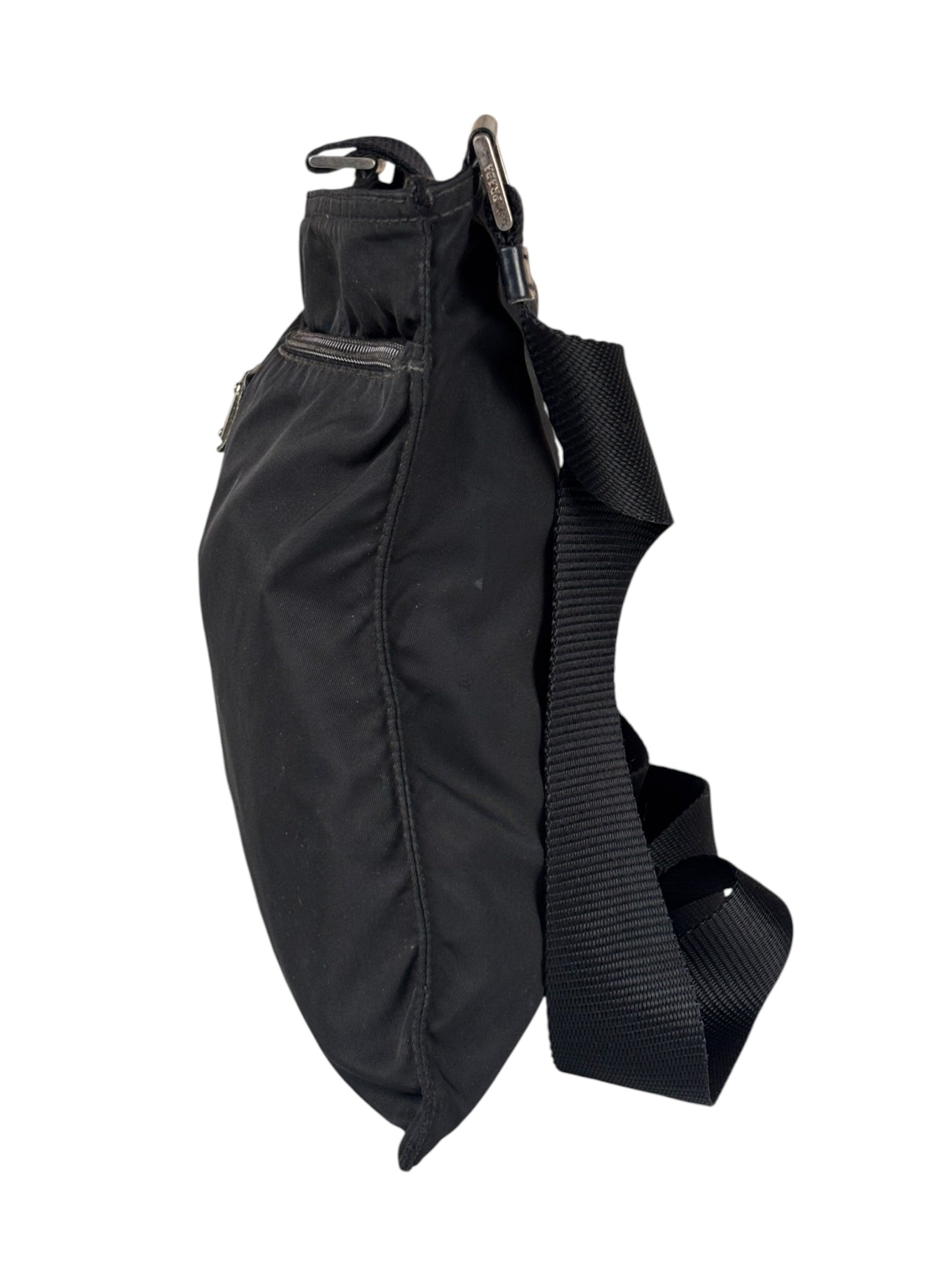 Prada Vintage Black Nylon Crossbody Bag