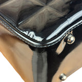 Chanel Black Patent Chocolate Bar Shoulder Tote 2002