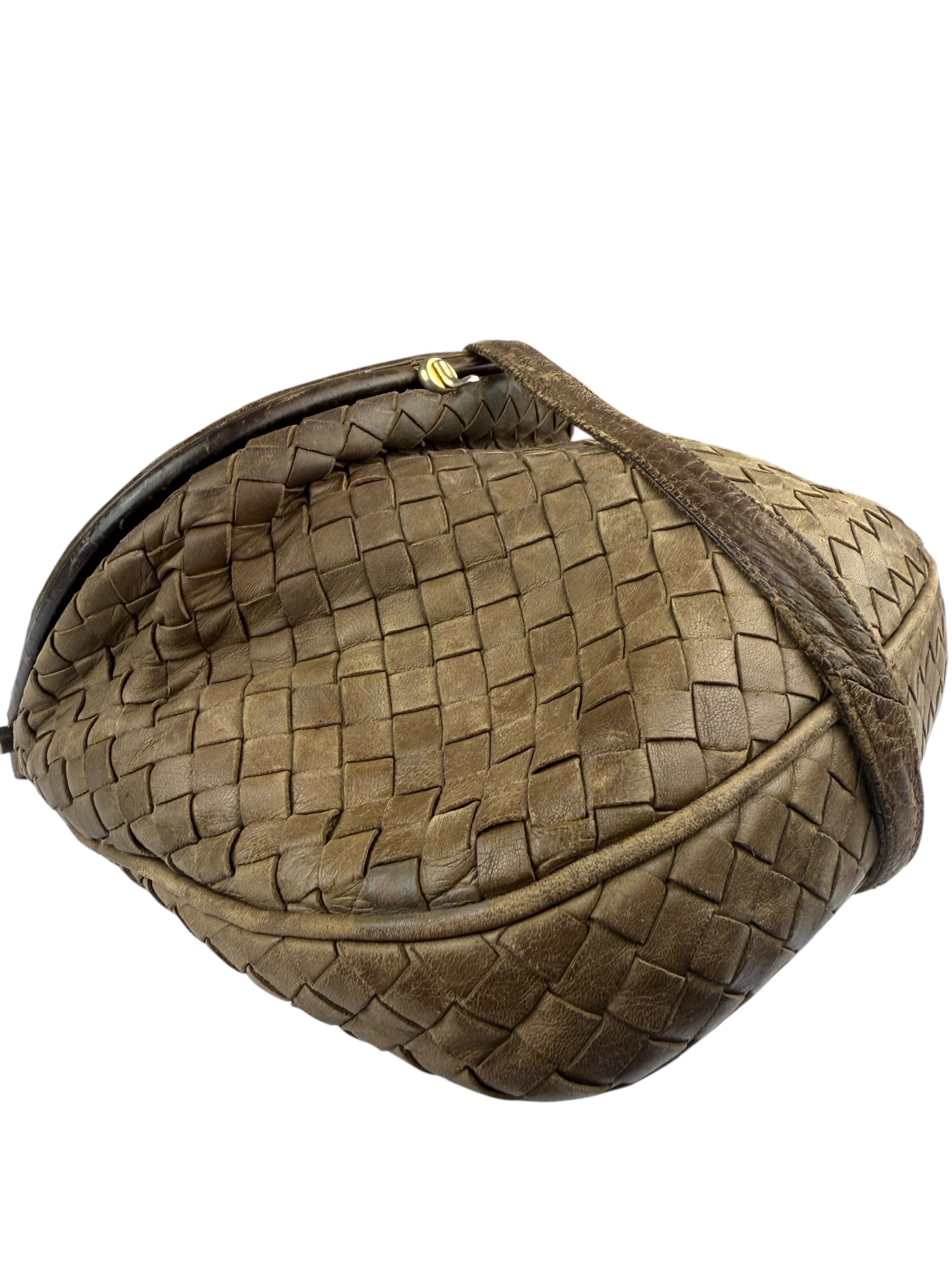 Bottega Veneta Brown Intrecciato Crossbody