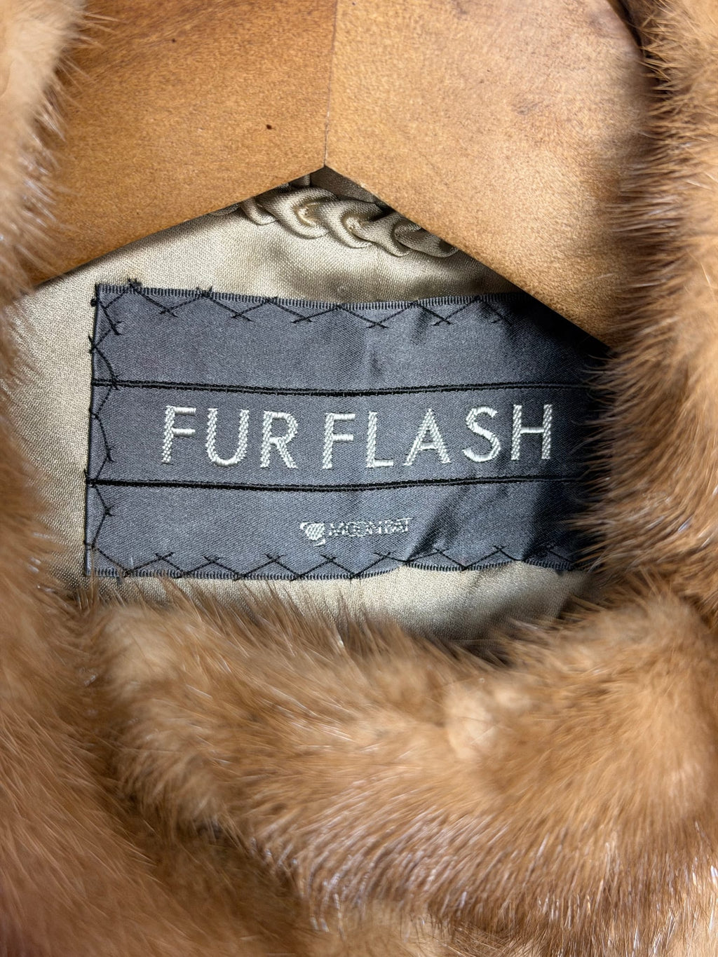 Vintage Moonbat Chevron Mink Fut Flash Coat