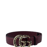Gucci Burgundy GG Marmont Leather Belt