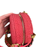 Chanel 19 Round Pink Tweed Chain Shoulder Bag