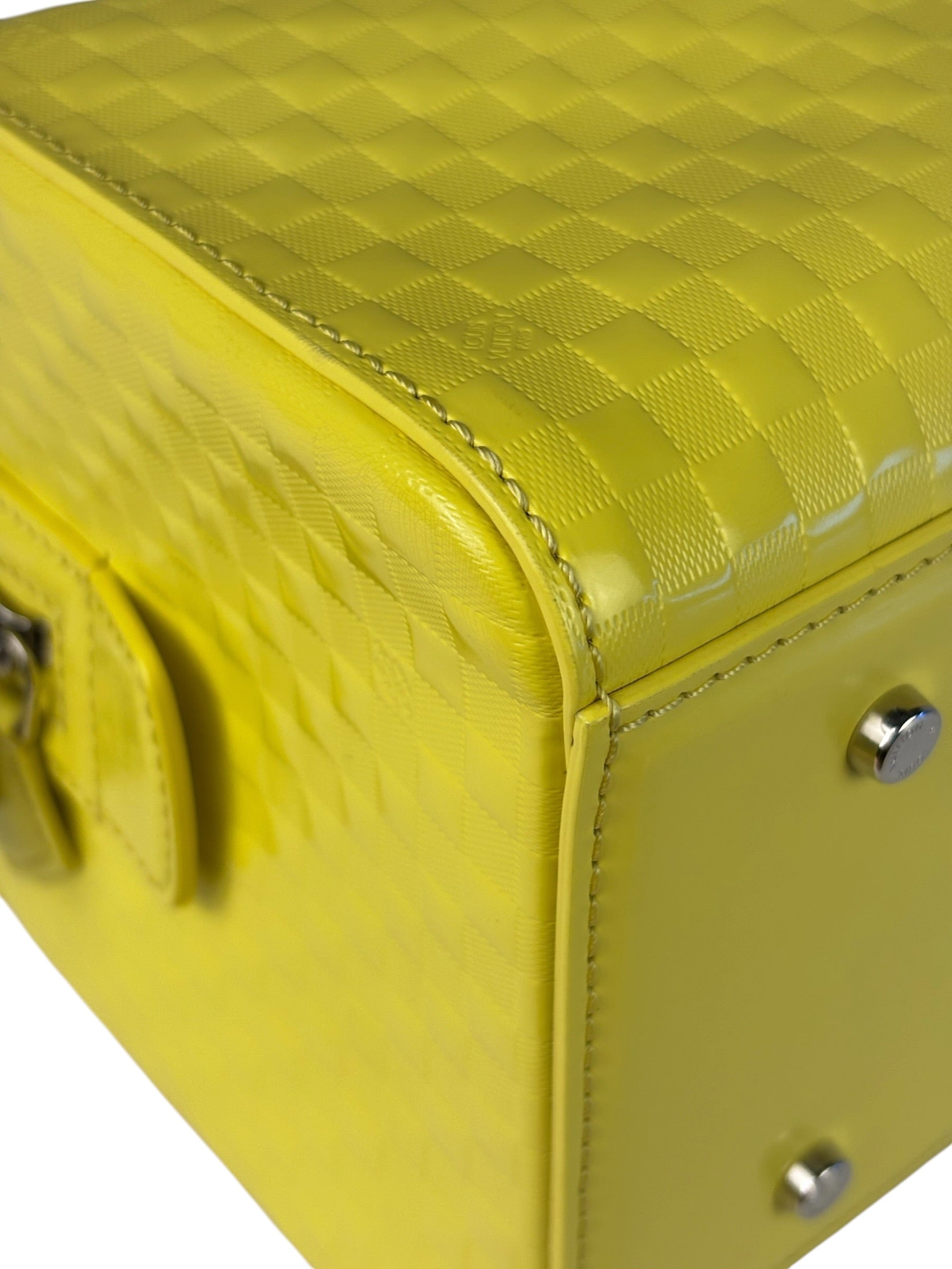 Louis Vuitton Yellow Damier Facette Cube Speedy 20