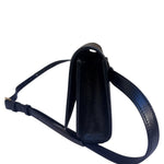 Yves Saint Laurent Black Pebbled Leather Wallet On Chain