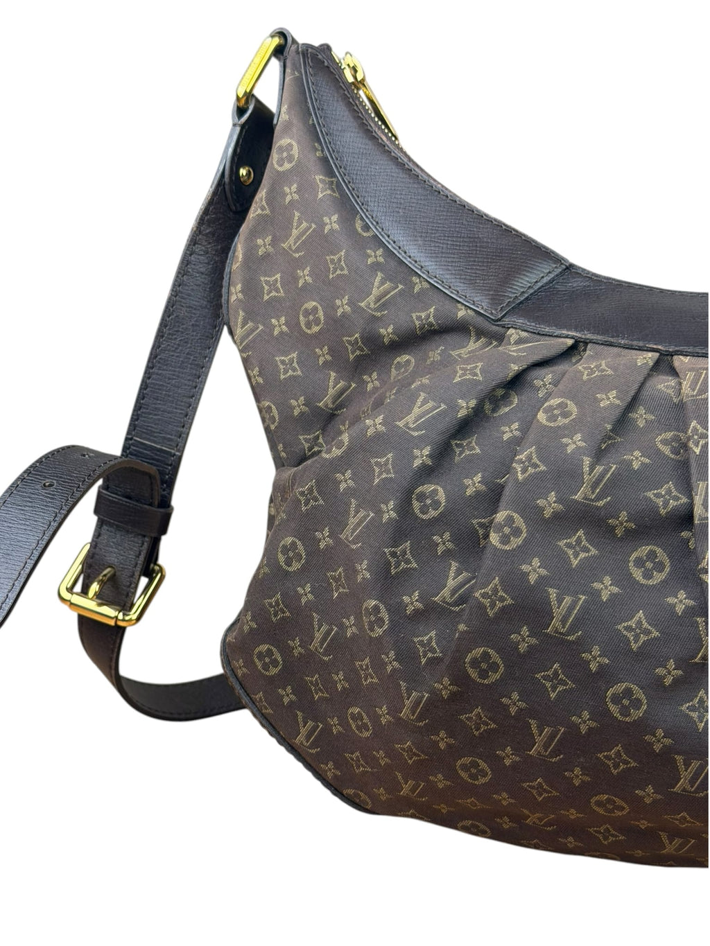 Louis Vuitton Black/Brown Leather Trim Monogram Idylle Rhapsody Hobo Bag