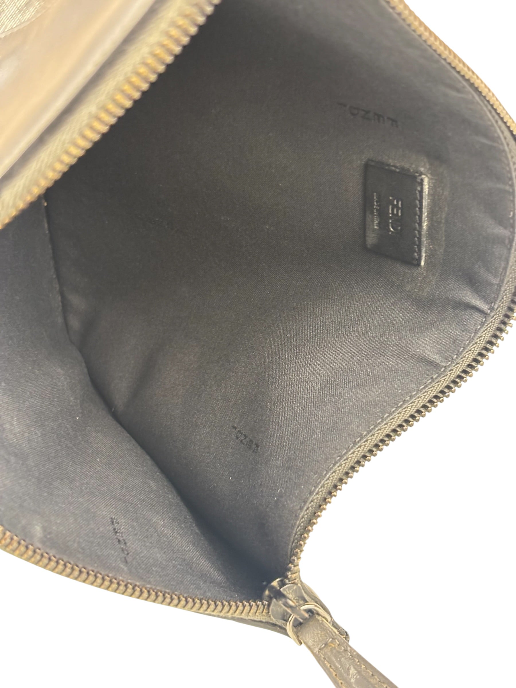 Fendi Black/Grey/White Monster Bag Bugs Eye Pouch