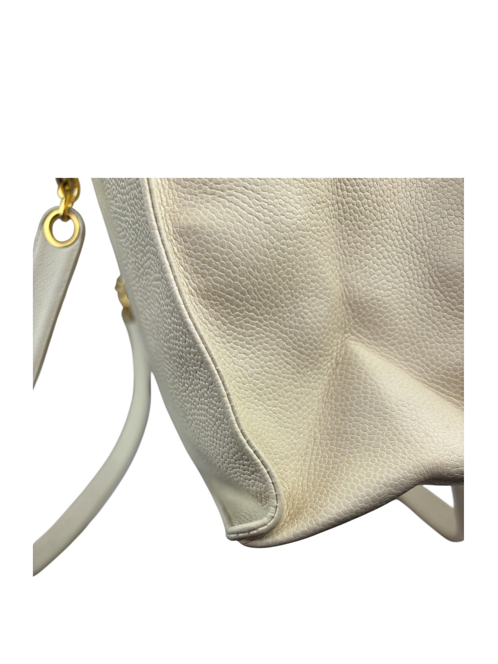 Chanel Vintage Beige Leather Timeless Tote 1996