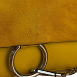 Chloé Suede/Calfskin Yellow Faye Shoulder Bag