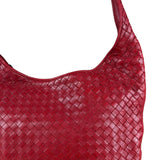 Bottega Veneta Vintage Red Intrecciato Hobo Bag