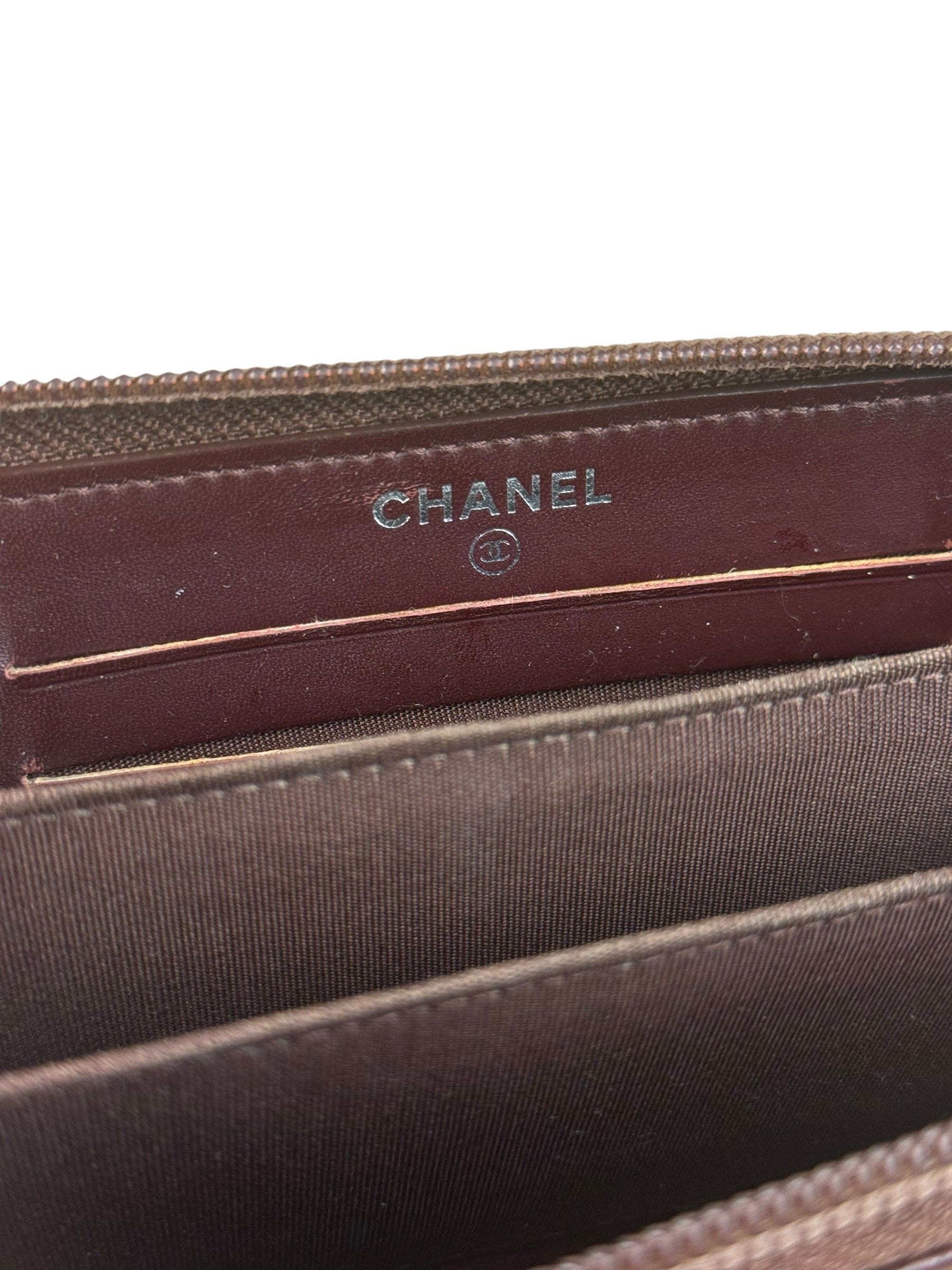 Chanel CC Caviar Leather Timeless Zip-Around Wallet-2014