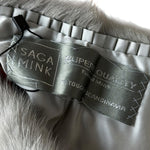 Saga Mink Vintage Grey Fur Tailed Shawl