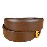 Celine Brown Leather Gold Buckle Belt