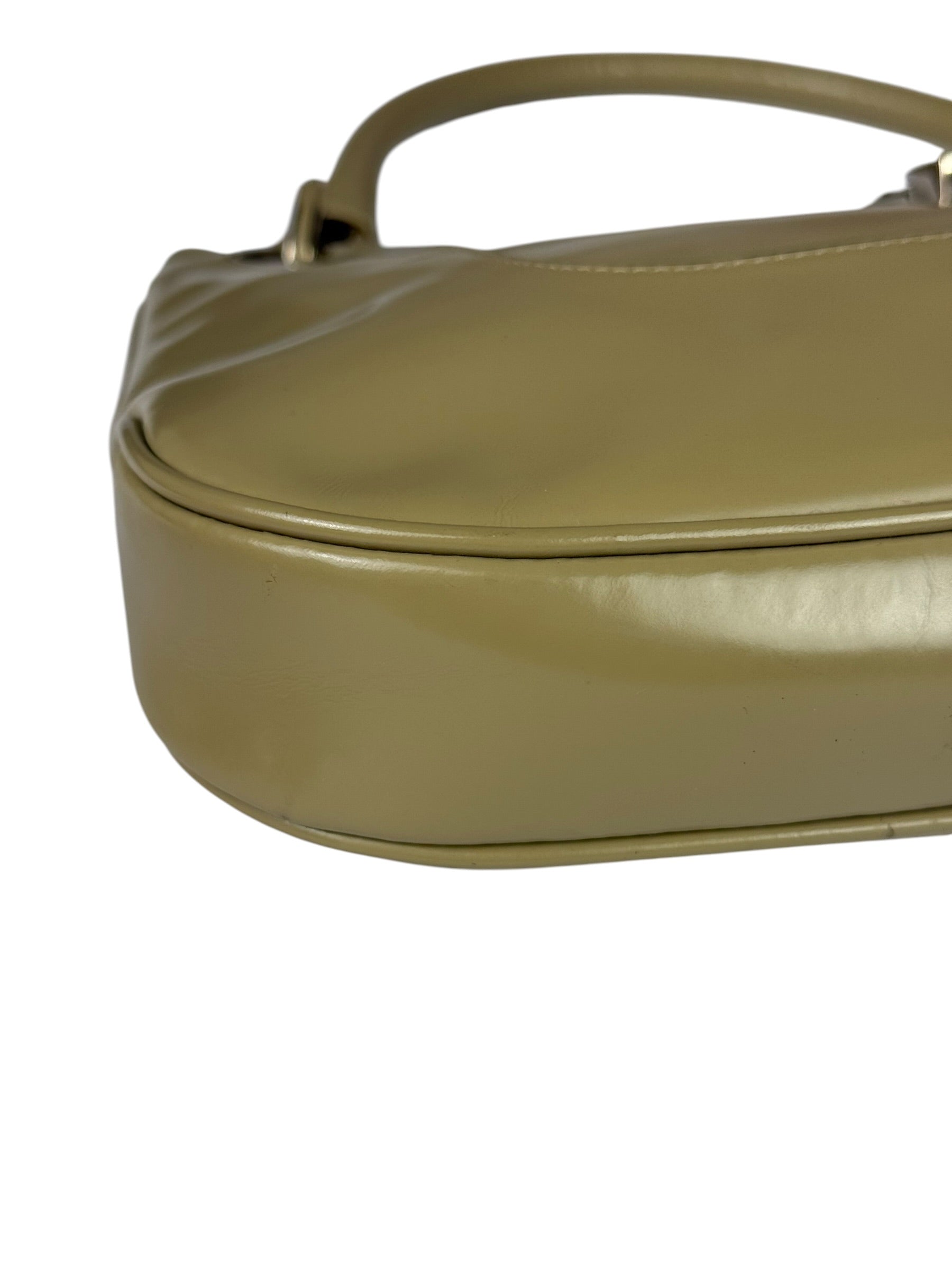 Gucci Vintage Beige Patent Leather Lady Lock Jackie Shoulder Bag