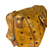 MCM Vintage Leather Logo Boston Handbag