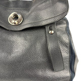 Saint Laurent Vintage Black Leather Top Handle Bag