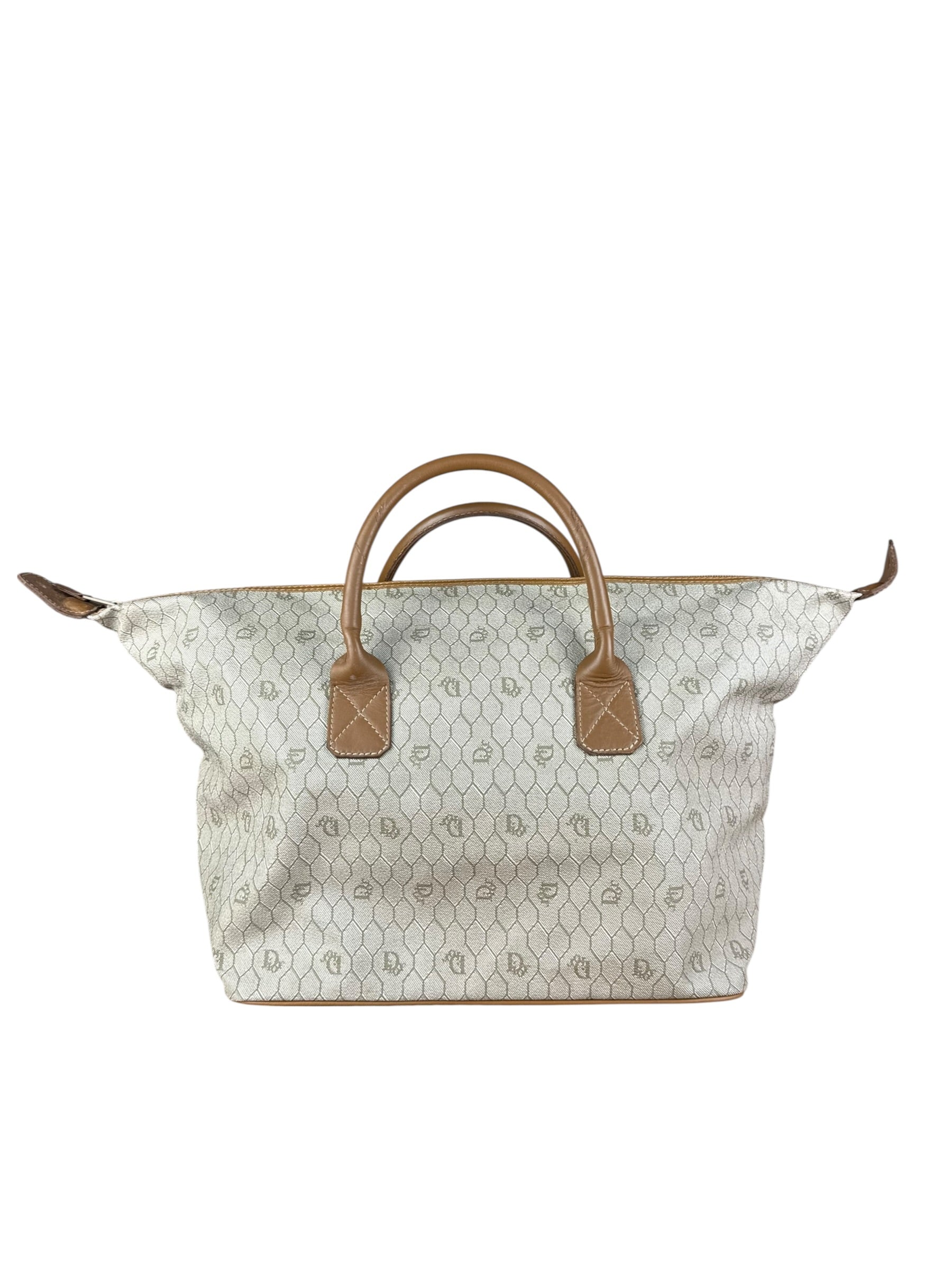 Christian Dior Vintage Honeycomb Zip Tote