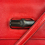 Gucci Red Bamboo Daily Leather Bag