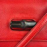 Gucci Red Bamboo Daily Leather Bag