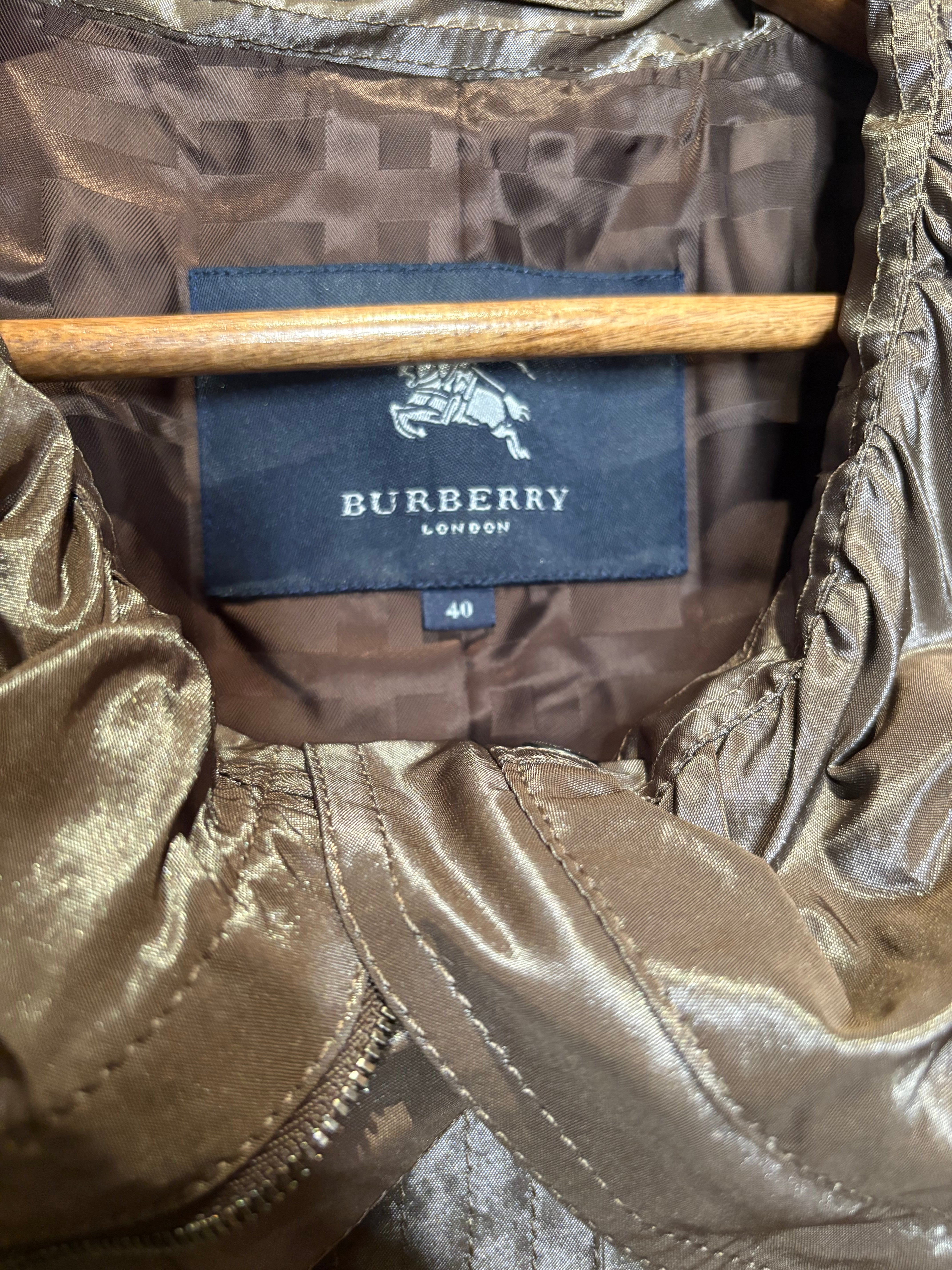 Burberry Vintage Brown Nylon Coat