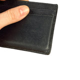 Yves Saint Laurent Leather Cardholder Navy Blue