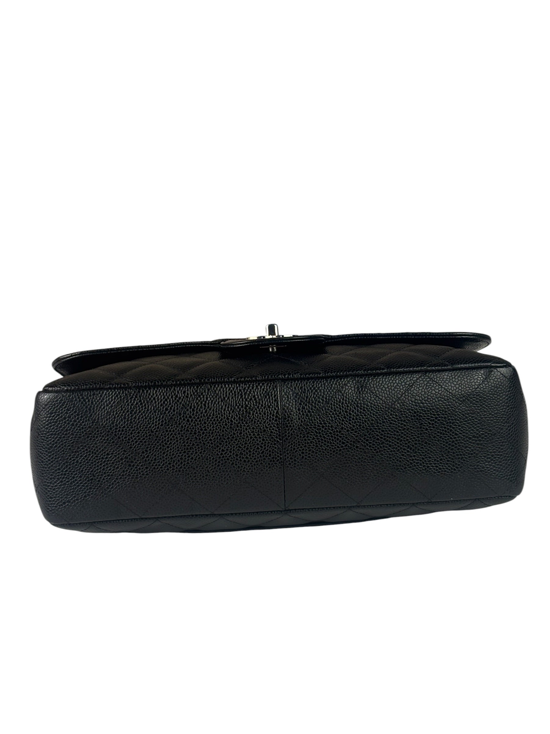 Chanel Black Caviar Quilted Flap Large Flap Bag 2006