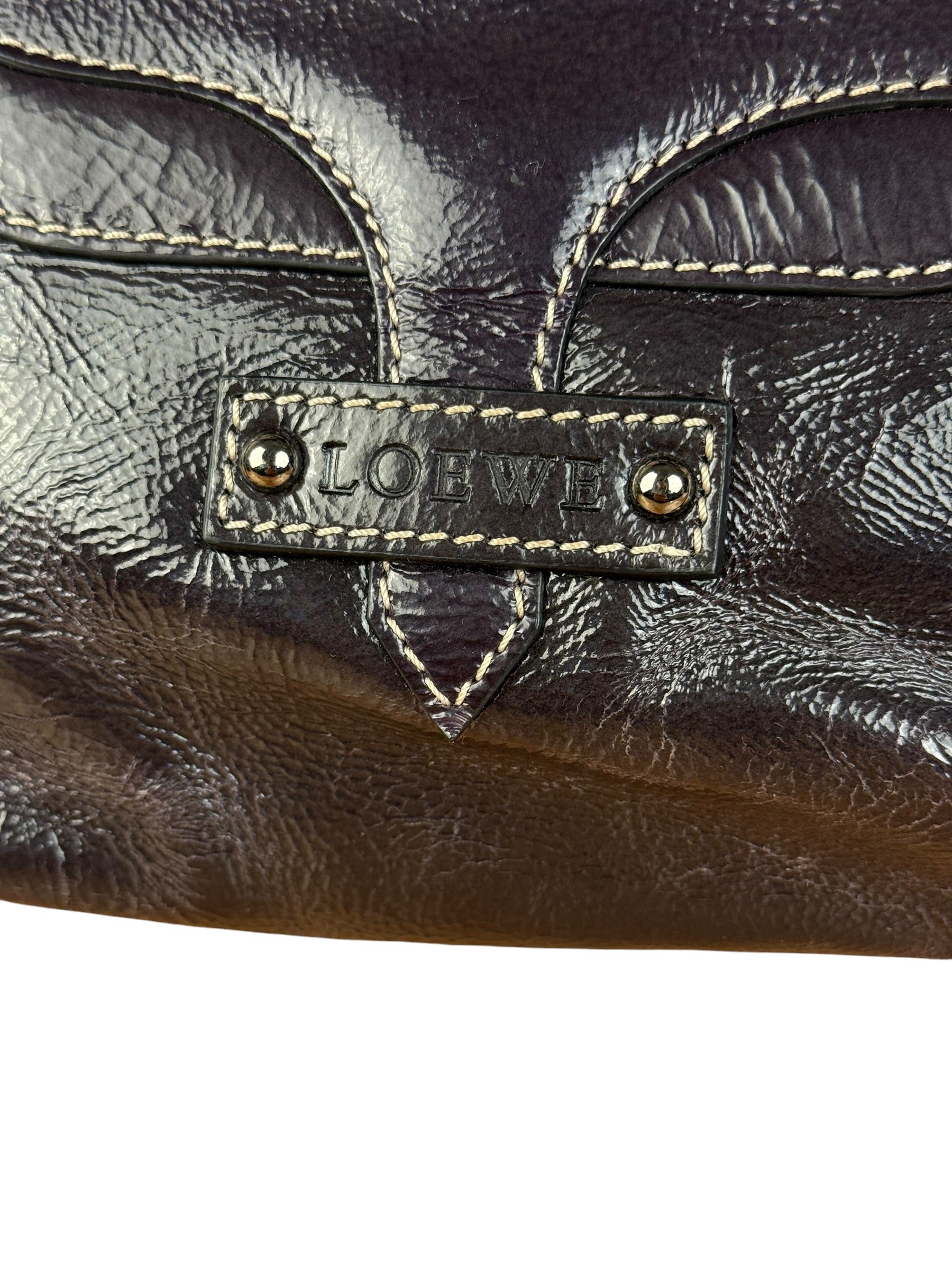 Loewe Patent Leather Cosmetic Pouch/Clutch