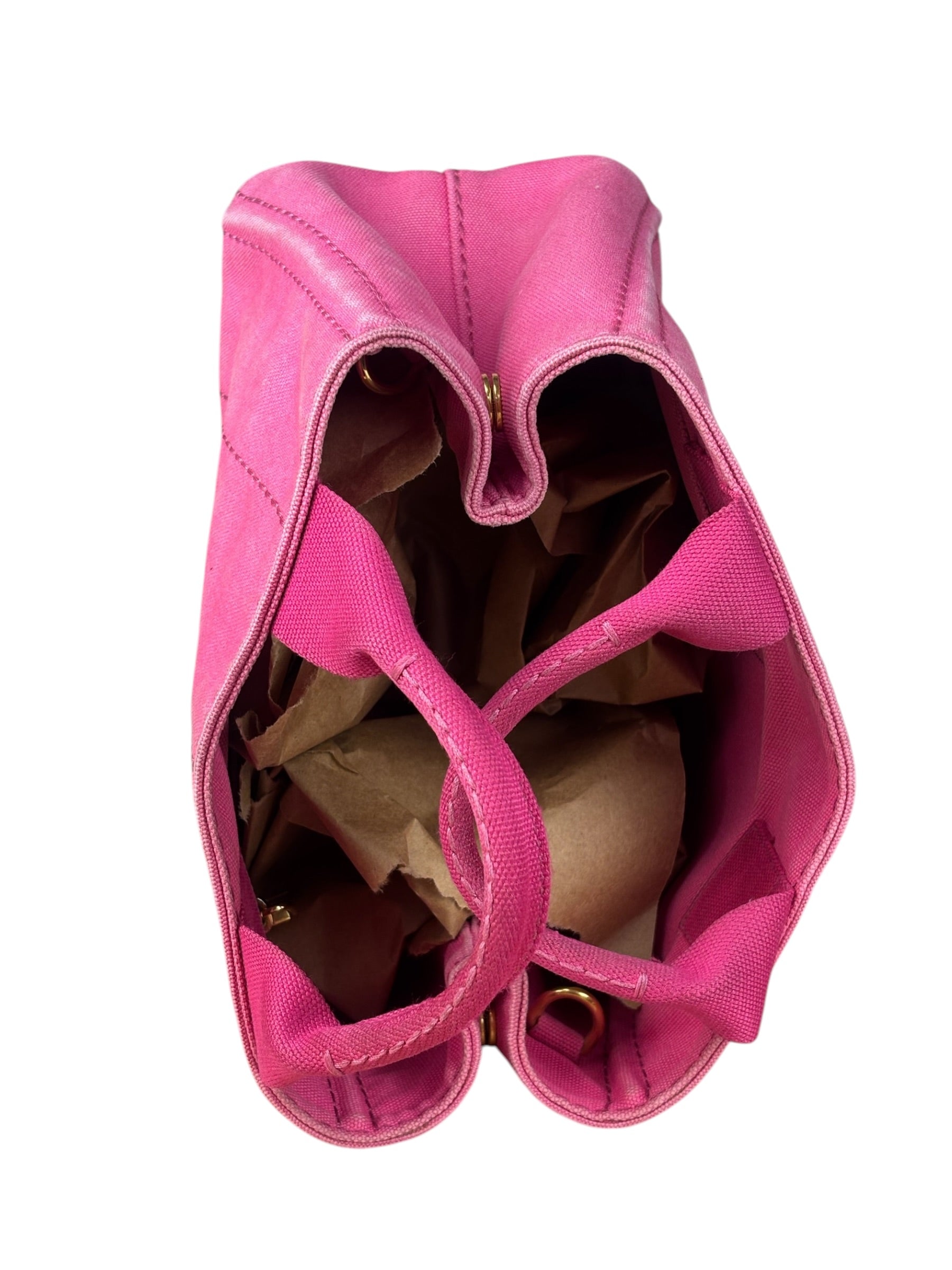 Prada Pink Canapa Canvas Handbag