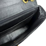 Chanel Black Patent Mademoiselle Single Flap Bag '95