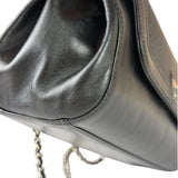 Chanel Black Leather Mademoiselle Accordion Flap Bag 2000
