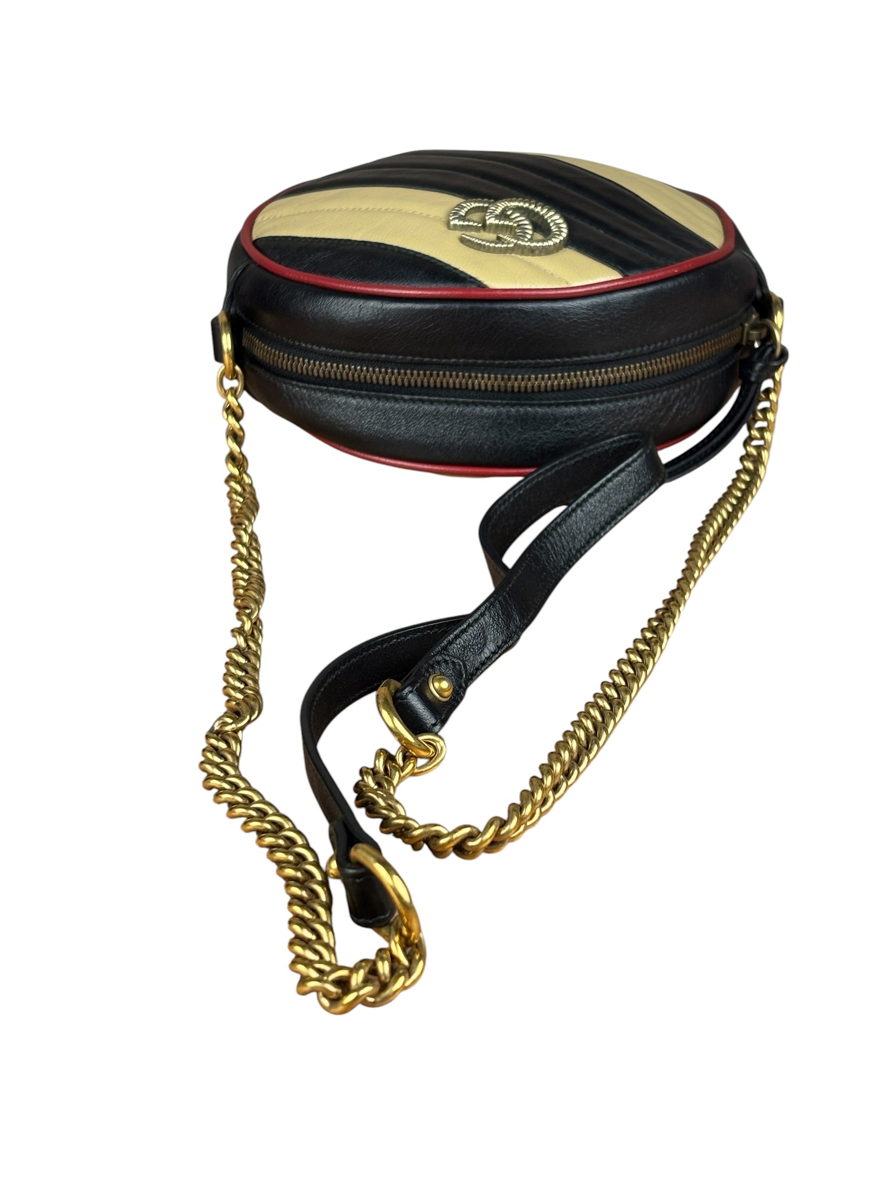Gucci Multicolor Leather Azalea Marmont Round Crossbody
