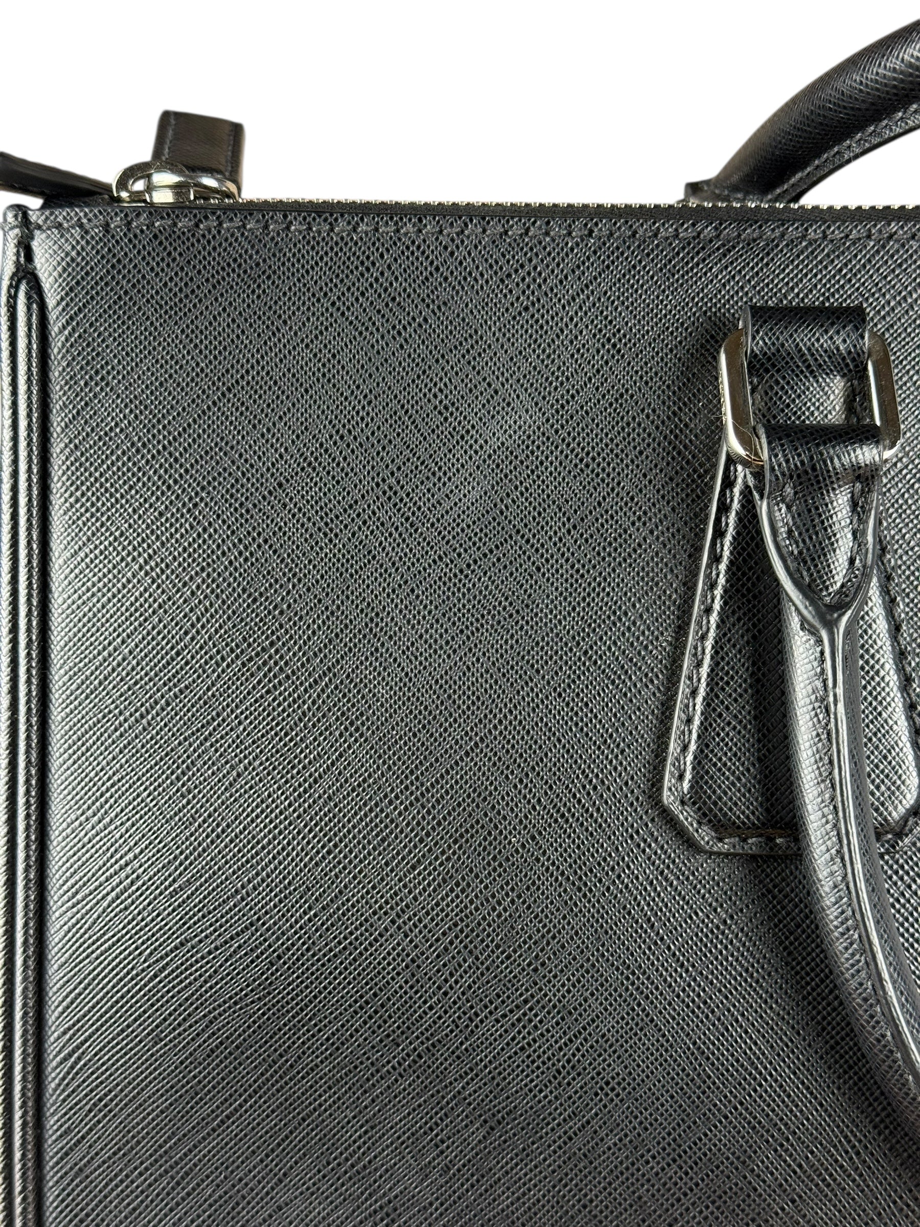 Prada Black Saffiano Leather Galleria Tote