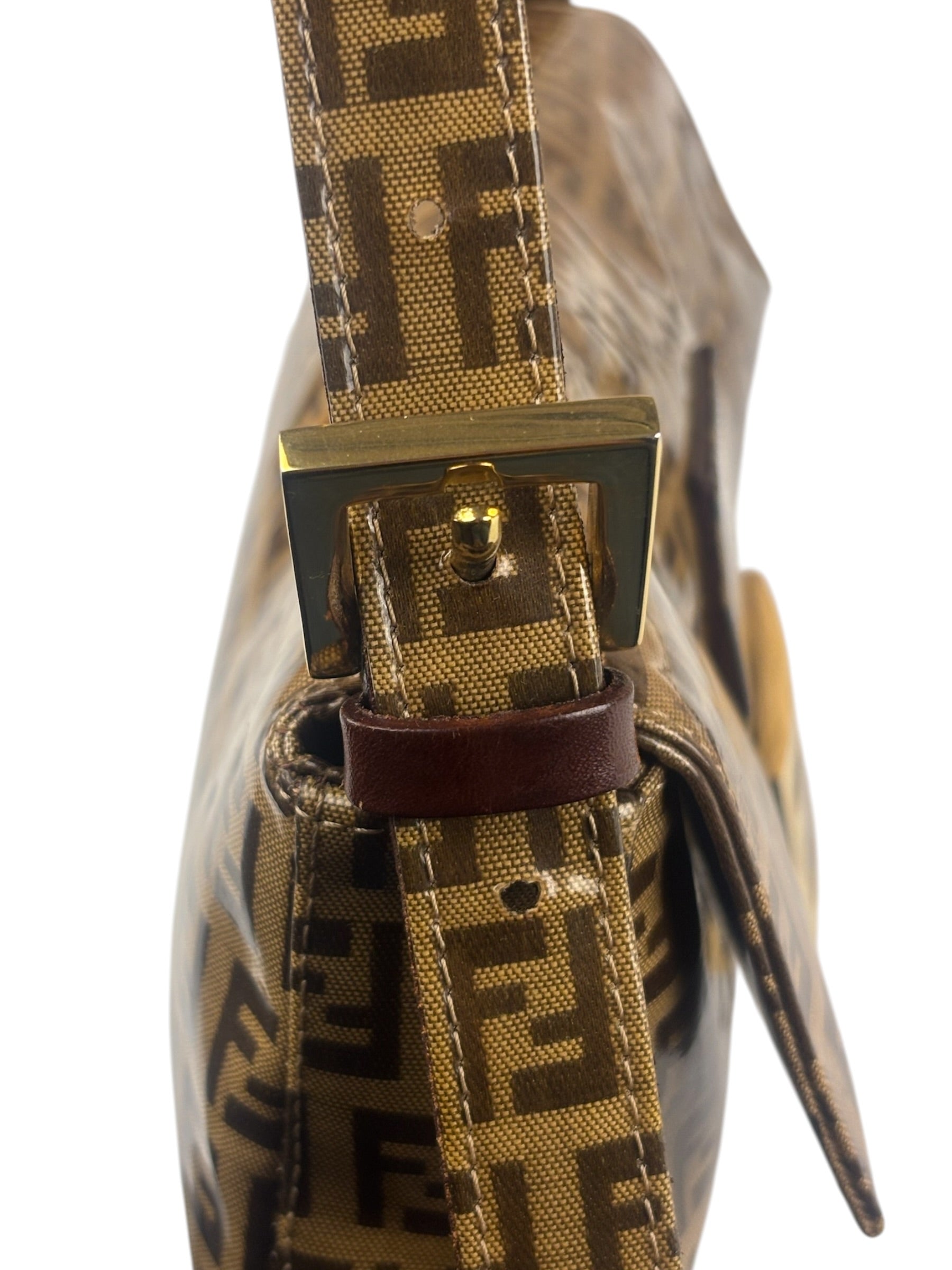 Fendi FF PVC Coated Sequin Buckle Baguette