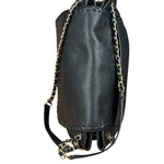 Tory Burch Black Marion Whipstitch Flap Shoulder Bag