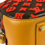 Louis Vuitton Red Tuffetage Cube Monogram Deauville