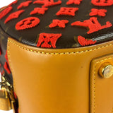 Louis Vuitton Red Tuffetage Cube Monogram Deauville