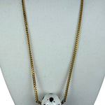 Chanel Vintage Spring Collections Soccer Ball Rhinestone Charm Necklace 04S 2004