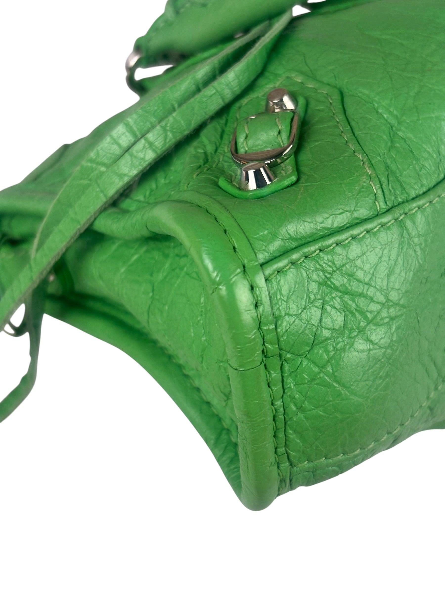 Balenciaga Green Leather Small Le City Two-Way Bag
