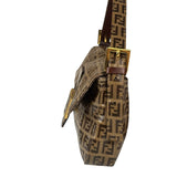 Fendi Brown PVC Zucca Baguette