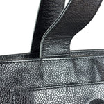 Chanel Vintage Black Leather Zip Shoulder Bag - 1998