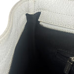 Burberry White Pebbled Leather Shoulder Bag