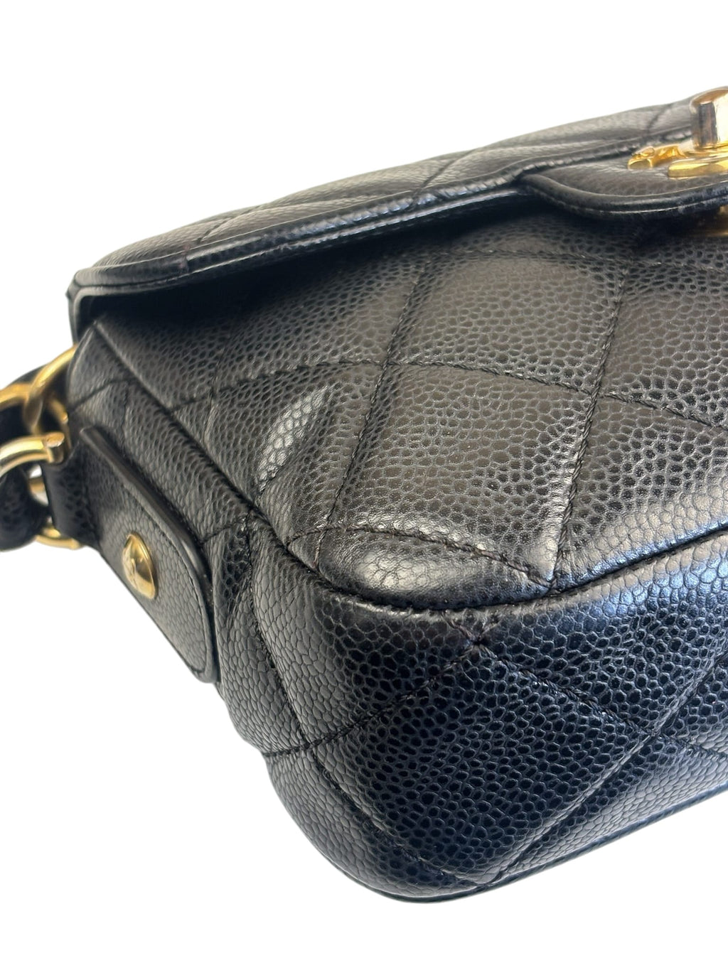 Chanel Black Caviar Quilted Leather Small Flap Bag 2021
