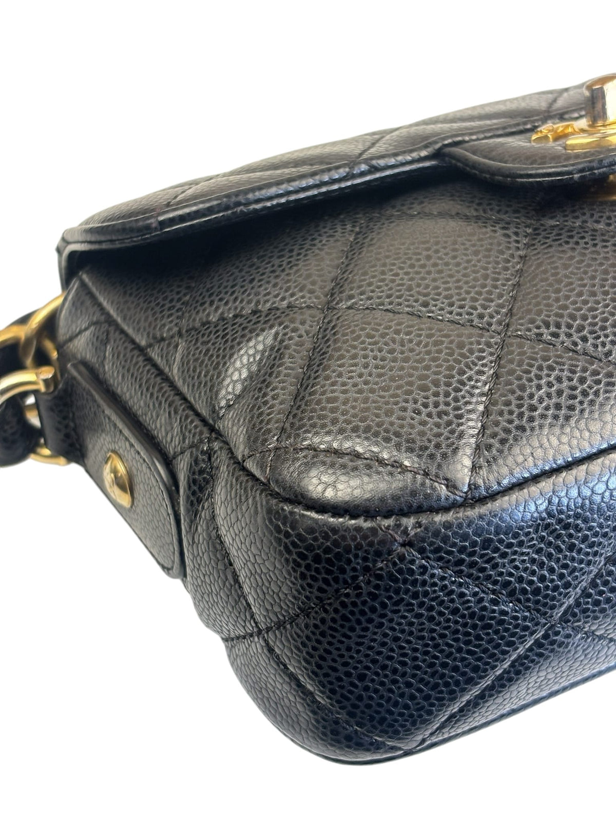 Chanel Black Caviar Quilted Leather Small Flap Bag 2021