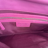 Christian Dior Purple Ruffle Leather New Lock Flap Bag