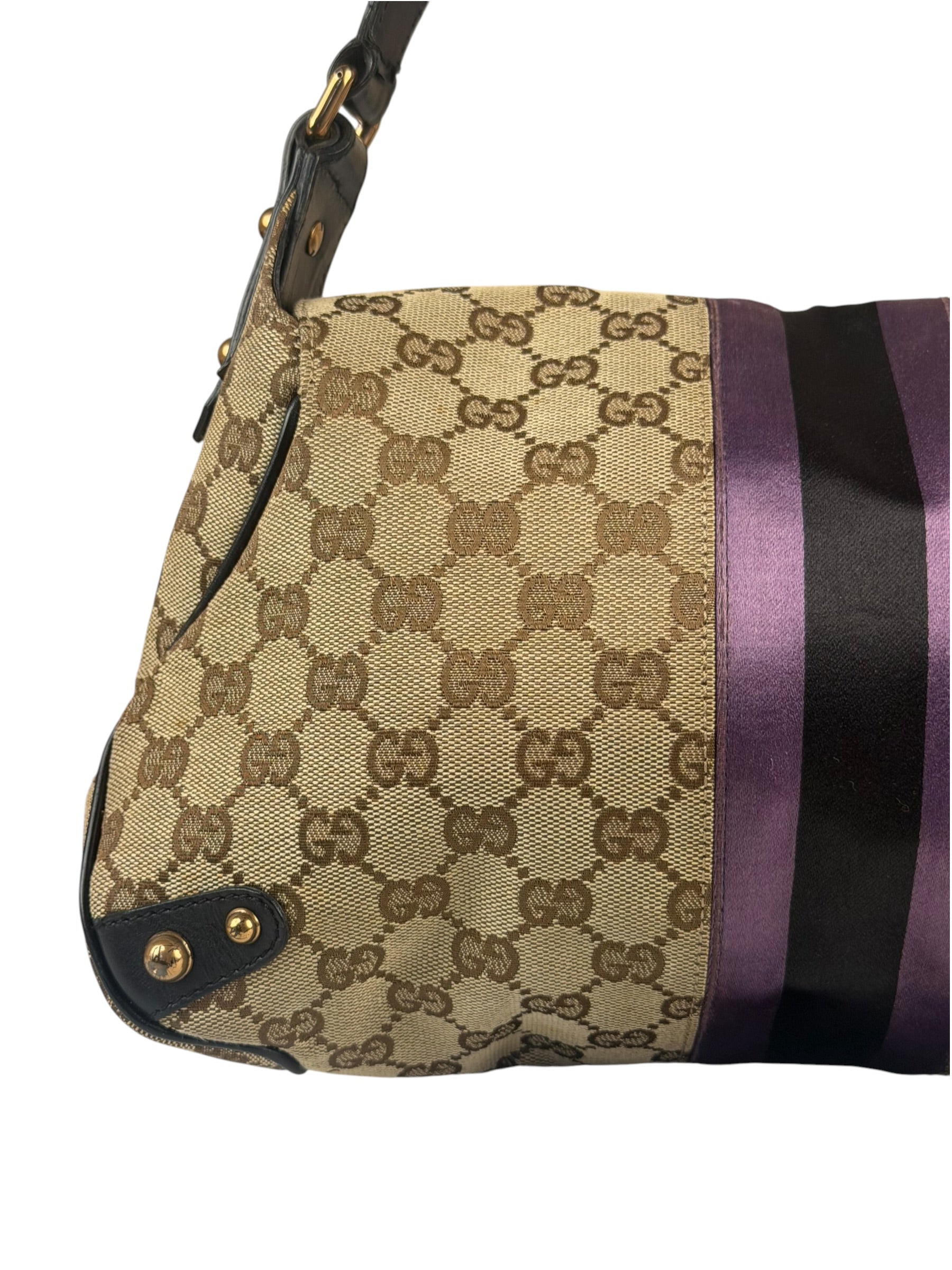 Gucci GG Canvas Web Horsebit Shoulder Bag