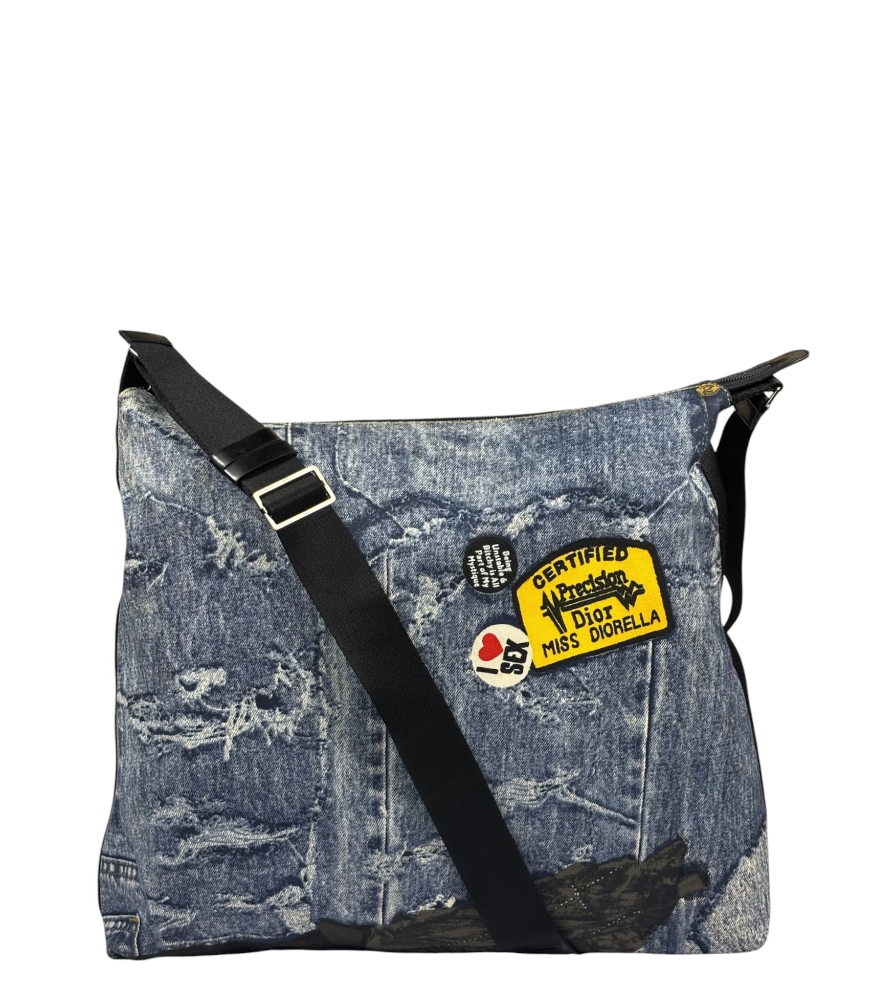 Christian Dior Denim Miss Diorelle Large Crossbody Bag