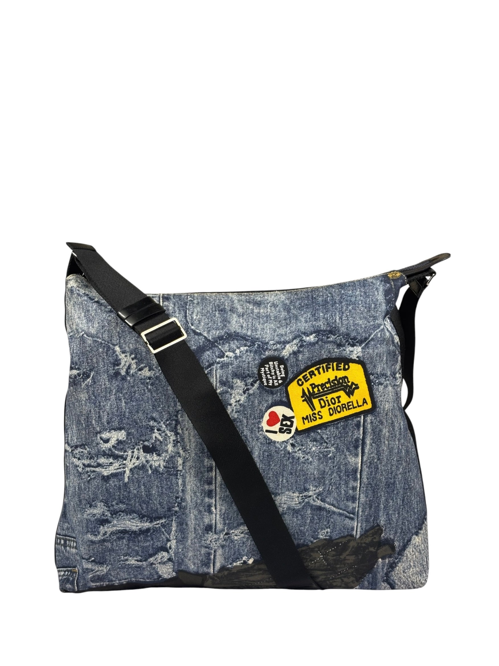 Christian Dior Denim Miss Diorelle Large Crossbody Bag