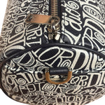 Dior Black/White Shawn Stussy Curvy Script Roller Bag
