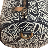 Dior Black/White Shawn Stussy Curvy Script Roller Bag